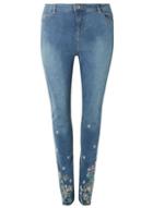 Dorothy Perkins *dp Curve Mid Wash Embroidered Jeans