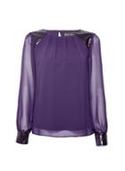 *billie & Blossom Purple Sequin Long Sleeve Top