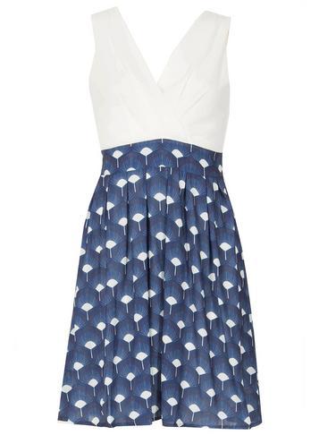 Dorothy Perkins *tenki Blue Two Tone Skater Dress