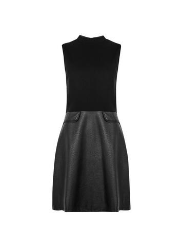 Dorothy Perkins Black Sleeveless High Neck Dress