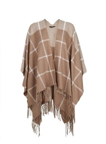 Dorothy Perkins Neutral Checked Cape