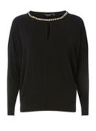 Dorothy Perkins Black Batwing T-shirt With Trim Neck