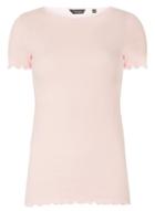 Dorothy Perkins Pink Lettuce Edge T-shirt