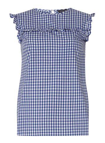 Dorothy Perkins *tall Gingham Frill Top