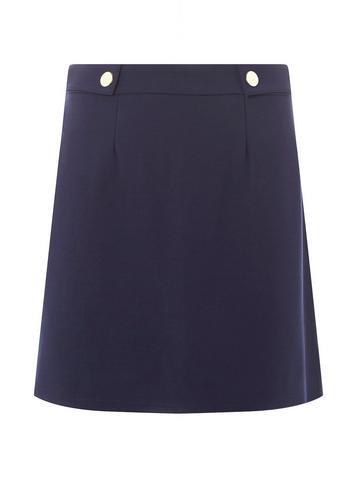 Dorothy Perkins Navy Side Popper Mini Skirt