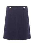 Dorothy Perkins Navy Side Popper Mini Skirt