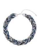 Dorothy Perkins Mixed Blue Plait Necklace