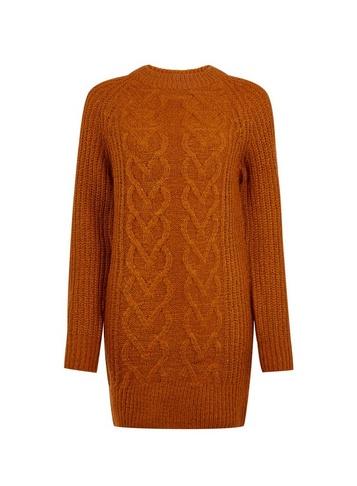 Dorothy Perkins *tall Tobacco Cable Jumper