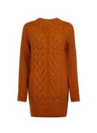 Dorothy Perkins *tall Tobacco Cable Jumper
