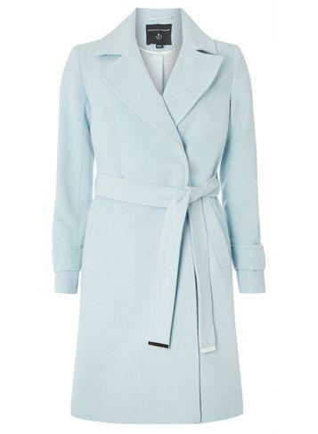Dorothy Perkins Silver Belted Wrap Coat