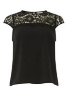 Dorothy Perkins *billie & Blossom Black Short Sleeve Shell Top