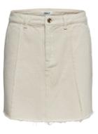 *only Raw Edge White Denim Skirt