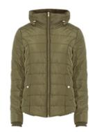 Dorothy Perkins Khaki Faux Fur Collar Padded