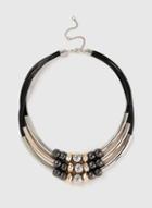 Dorothy Perkins Black Bead And Tube Collar Necklace