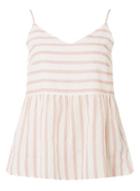Dorothy Perkins *vero Moda Pink And White Striped Floaty Blouse