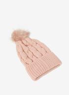 Dorothy Perkins Pink Cable Knit Pom Hat