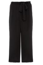 Dorothy Perkins *quiz Black Crepe Elastic Culotte Trousers