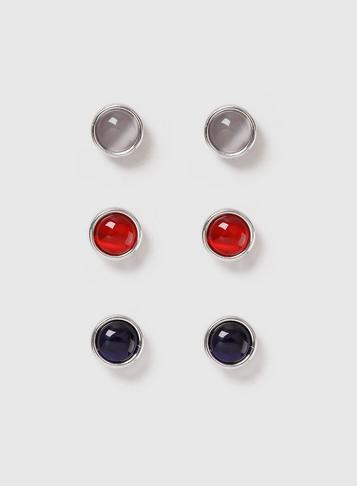 Dorothy Perkins 3 Pack Multi Coloured Cats Eye Earrings