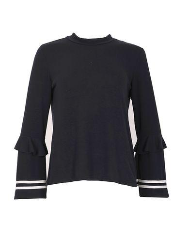 Dorothy Perkins *izabel London Navy Long Sleeve Top