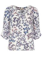 Dorothy Perkins Ivory Butterfly Trim Blouse