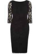 Dorothy Perkins *billie & Blossom Black Lace Pleat Bodycon Dress