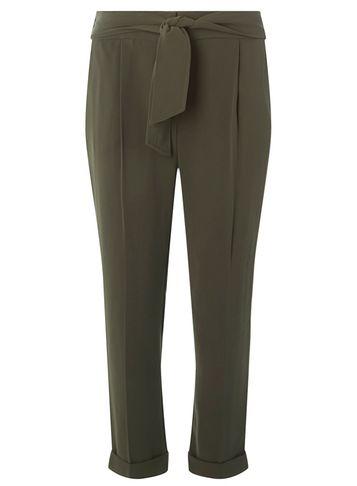 Dorothy Perkins Khaki Tie Tapered Trousers
