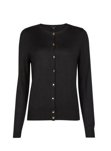 Dorothy Perkins Petite Black Gold Button Cardigan