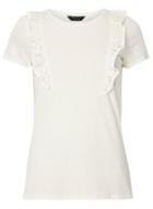 Dorothy Perkins Ivory Ruffle Lace T-shirt