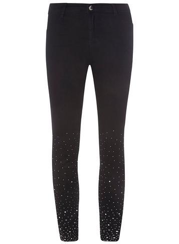 Dorothy Perkins Black 'frankie' Scatter Hem Jeans