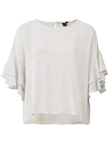 *izabel London White Frill Sleeve Blouse
