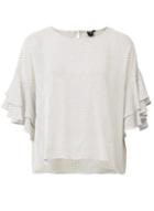 *izabel London White Frill Sleeve Blouse