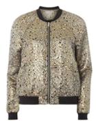 Dorothy Perkins *vero Moda Gold Peacock Bomber Jacket
