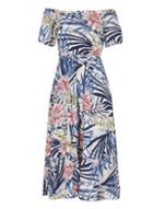 Dorothy Perkins *tenki Multi Coloured Tropical Print Midi Dress