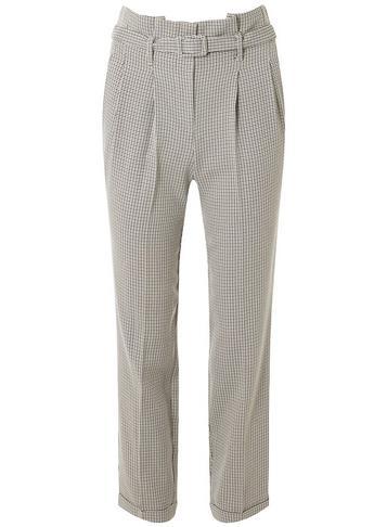 Dorothy Perkins Check Slider Tapered Leg Trousers