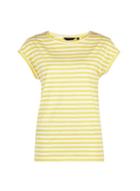 Dorothy Perkins Ivory And Yellow Roll Sleeve T-shirt