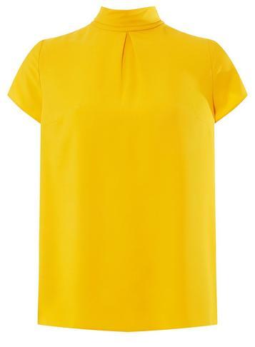 Dorothy Perkins Yellow Mock Neck T-shirt