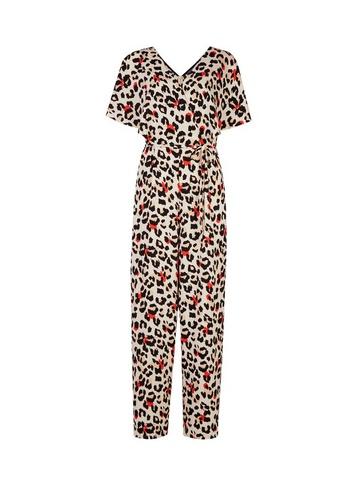 Dorothy Perkins *tall Red Leopard Print Jumpsuit