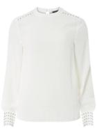 Dorothy Perkins Ivory Embellished Cuff Top