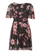 Dorothy Perkins *izabel London Black Floral Print Fit And Flare Tea Dress
