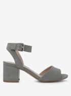 Dorothy Perkins Grey 'sabrina' Block Heel Sandals