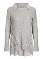 Dorothy Perkins *quiz Cream Sequin Knitted Bow Back Jumper