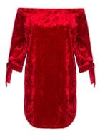 Dorothy Perkins *quiz Velvet Tie Sleeve Tunic