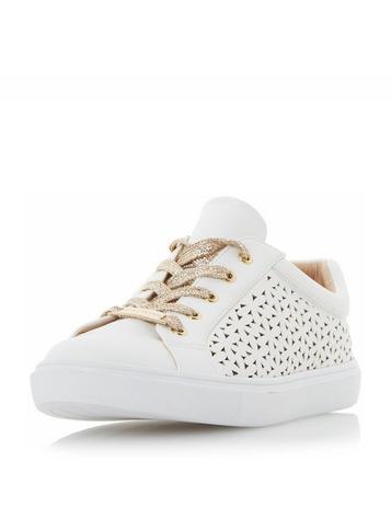 Dorothy Perkins *head Over Heels By Dune White Elbatha Trainers
