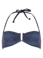 Dorothy Perkins Navy Blue Crochet Bandeau Bikini Top