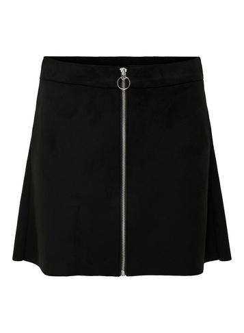 *only Black Suede Midi Skirt