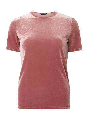 Dorothy Perkins Pink Blush Velour T-shirt