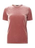Dorothy Perkins Pink Blush Velour T-shirt