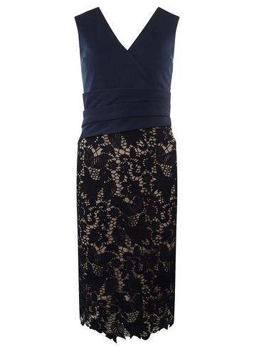 *scarlett B Navy 2-in-1 Lace Bodycon Dress