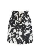 Dorothy Perkins Black Tie Dye Print Waist Mini Skirt