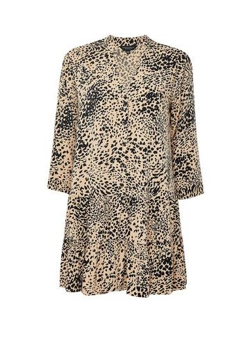 Dorothy Perkins Camel Printed Frill Hem Tunic